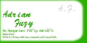 adrian fuzy business card